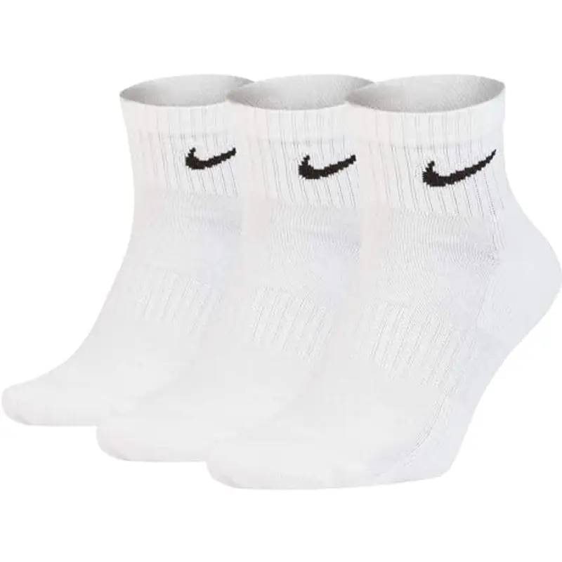 Nike Calzini Everyday Cushioned, Bianco/Nero, Uomo