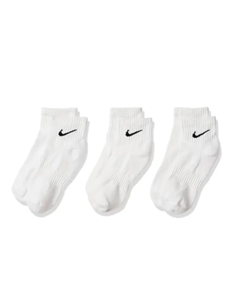 Nike Everyday Cushioned Calzini, Bianco (White/Black), S Uomo