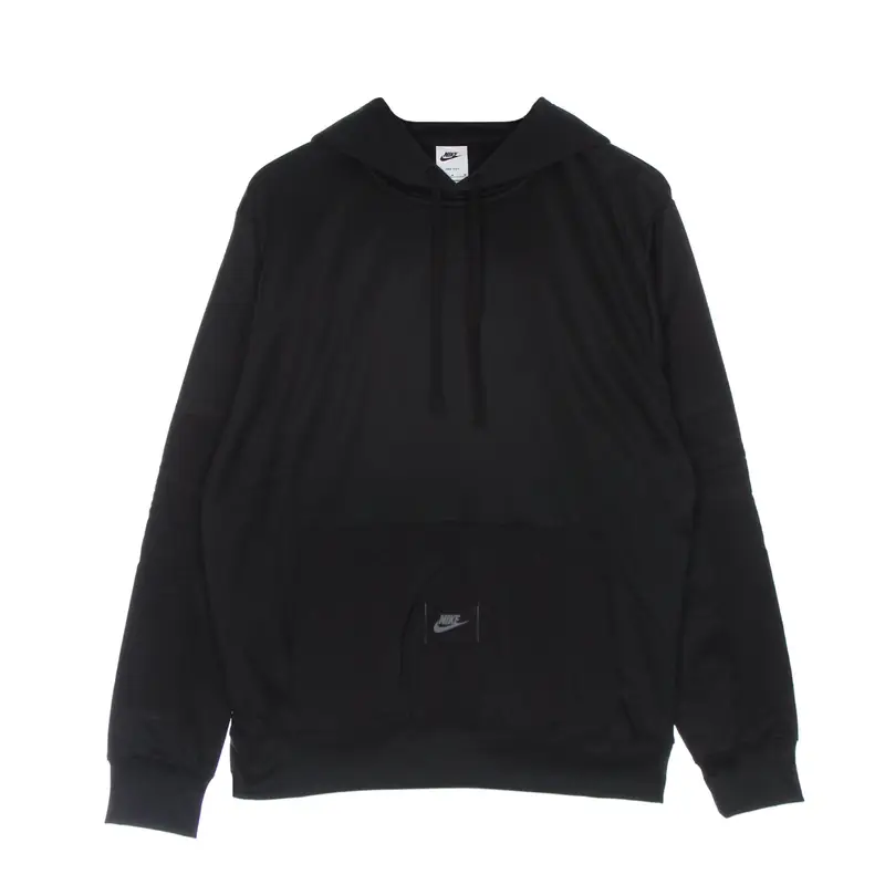 Nike Felpa Cappuccio Uomo Dri Fit Fleece Po Hoodie Black/black/black