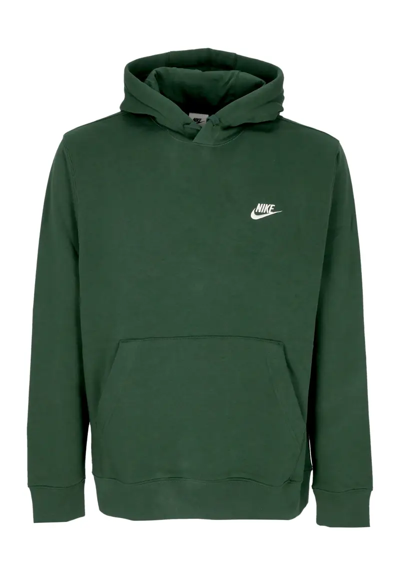 Nike Felpa Cappuccio Uomo Sportswear Club Fleece Hoodie Fir/fir/white