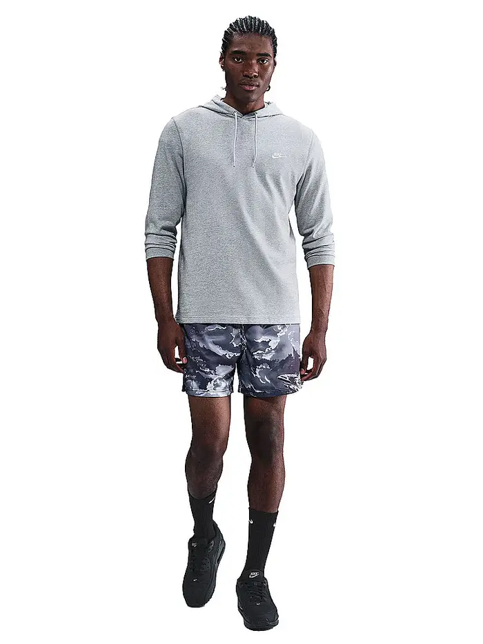 Nike Felpa con cappuccio da uomo NK Club Knit grigio