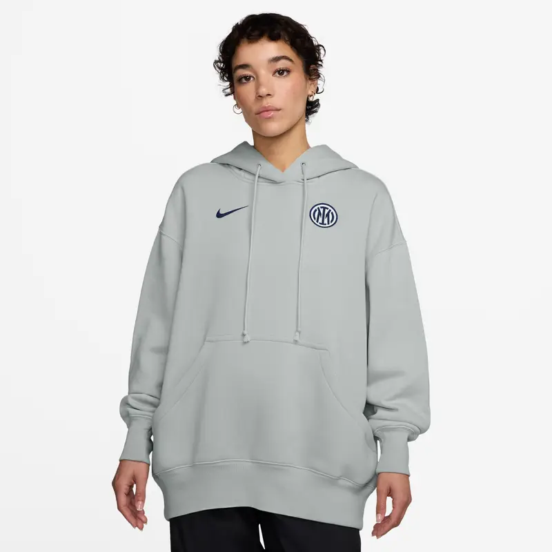 Nike Felpa con cappuccio donna Inter Milan Phoenix Fleece 2025/26 Gris