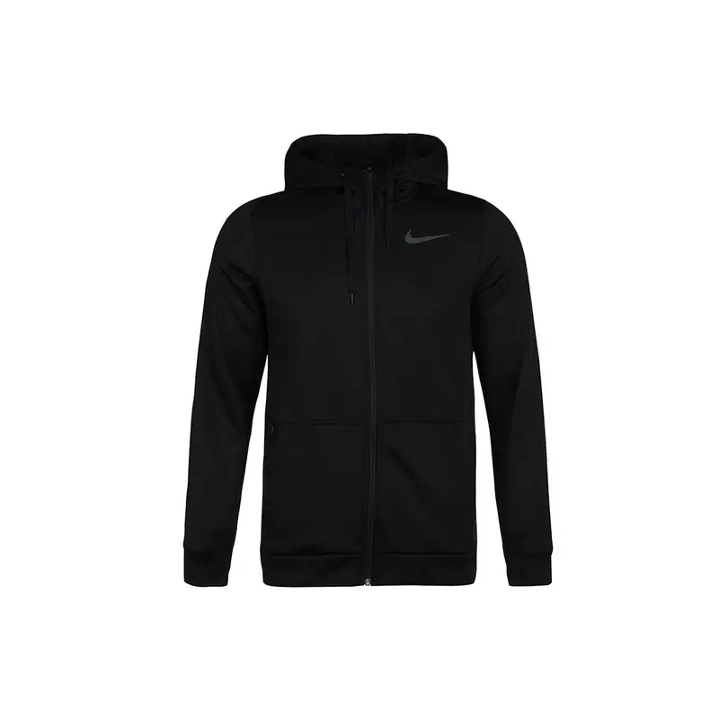 Nike Felpa con cappuccio Therma con zip intera Giacca da allenamento Uomo Capispalla Nero CU6232-010
