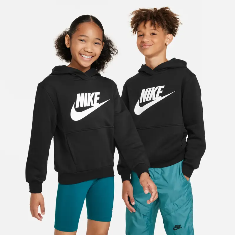 Felpa con cappuccio per bambini Nike Club Fleece HBR Noir