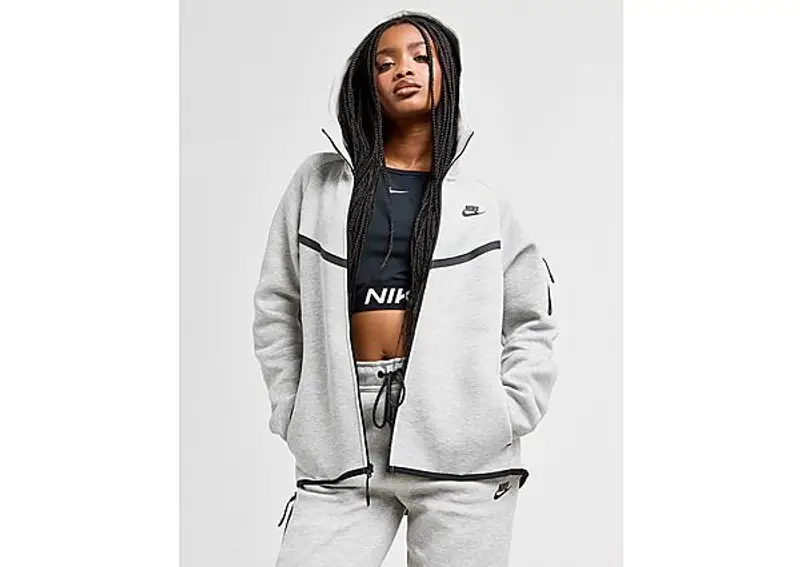 Nike Felpa con Cappuccio Tech Fleece, Grigio