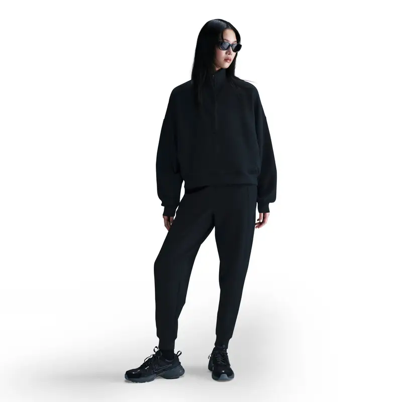 Nike Felpa donna con mezza cerniera Noir