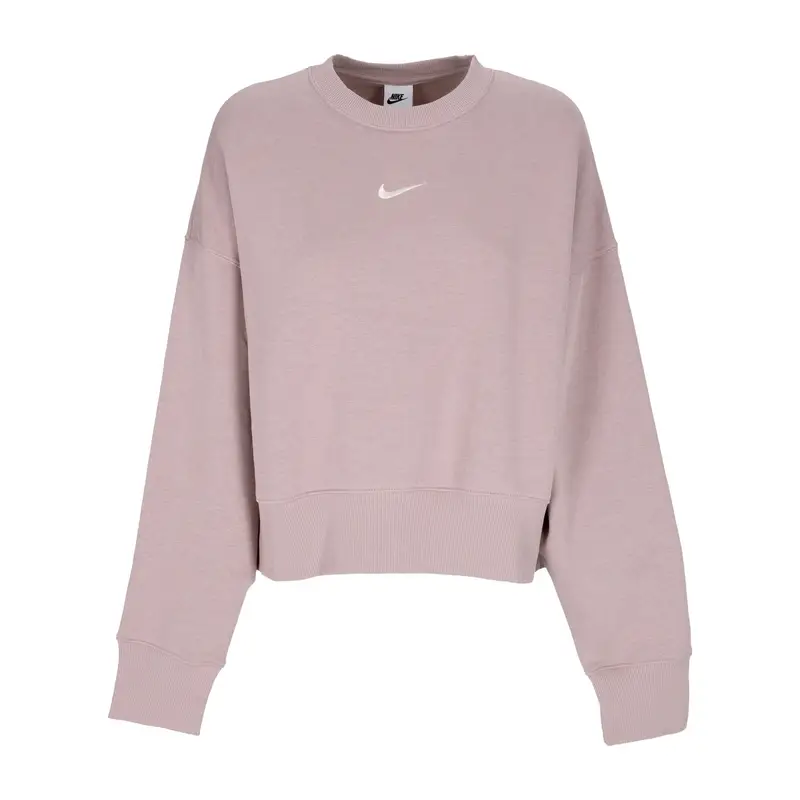 Nike Felpa Girocollo Corta Donna W Sportswear Phoenix Fleece Over-oversized Crewneck Diffused Taupe/sail