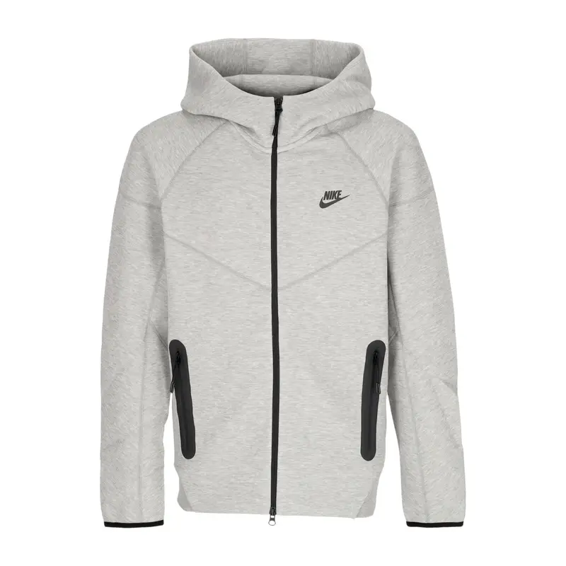 Nike Felpa Leggera Cappuccio Zip Uomo Tech Fleece Full-zip Windrunner Hoodie Dk Grey Heather/black