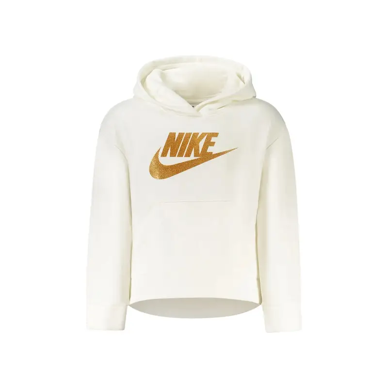 Nike Felpa Maniche Lunghe Unisex Bianca con Cappuccio e Logo