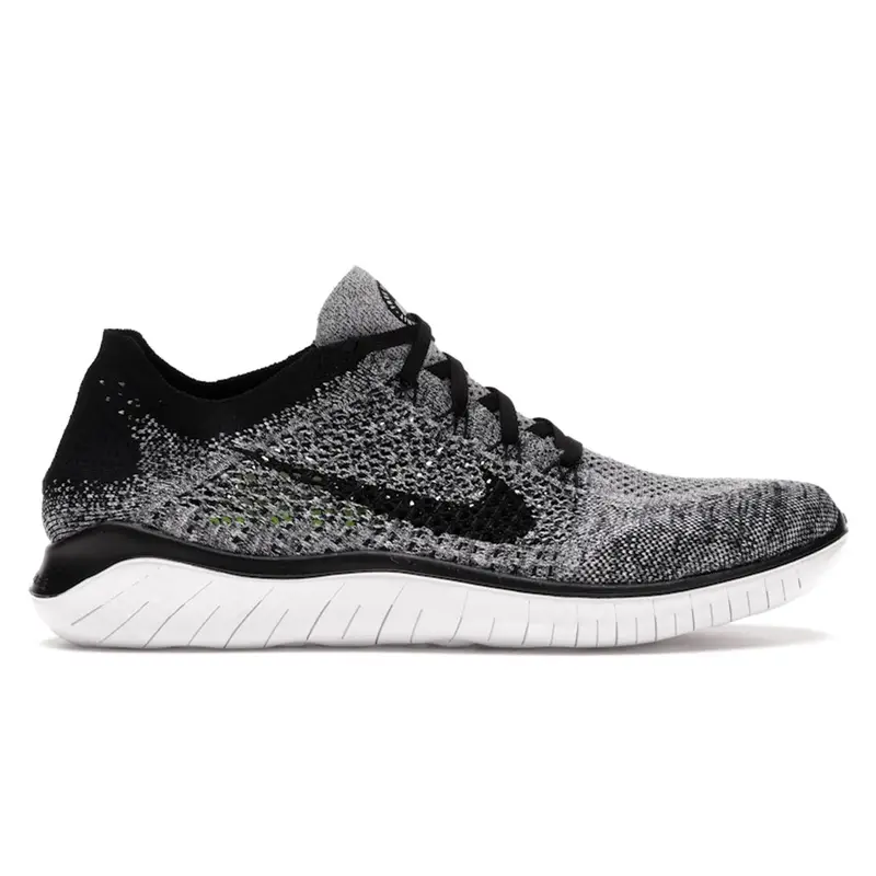 Nike Free RN Flyknit 2018 Bianco Nero Uomo Scarpe da ginnastica 942838-101
