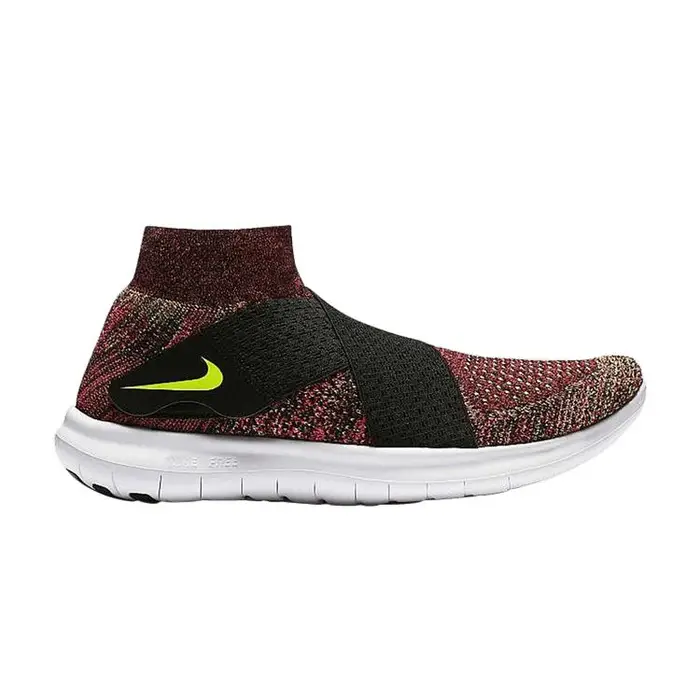 Free Run Motion Flyknit 2017 Scarpe da Ginnastica da Donna Rosa Nero Volt-Racer-Rosa-Bianco 880846-004 37 5