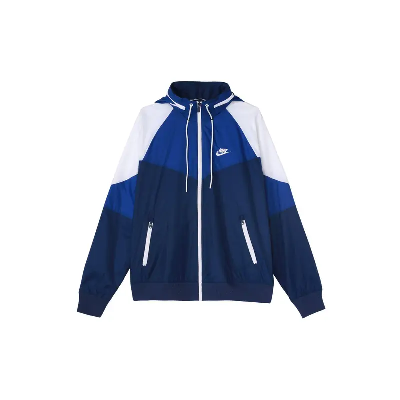 Nike Giacca a vento casual con cappuccio da uomo capispalla blu AR2210-492