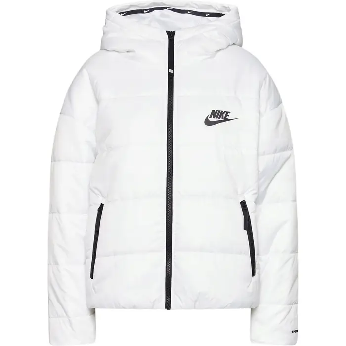 Giacca a vento da donna con cappuccio e zip a maniche lunghe con stampa logo Nike, traspirante XS