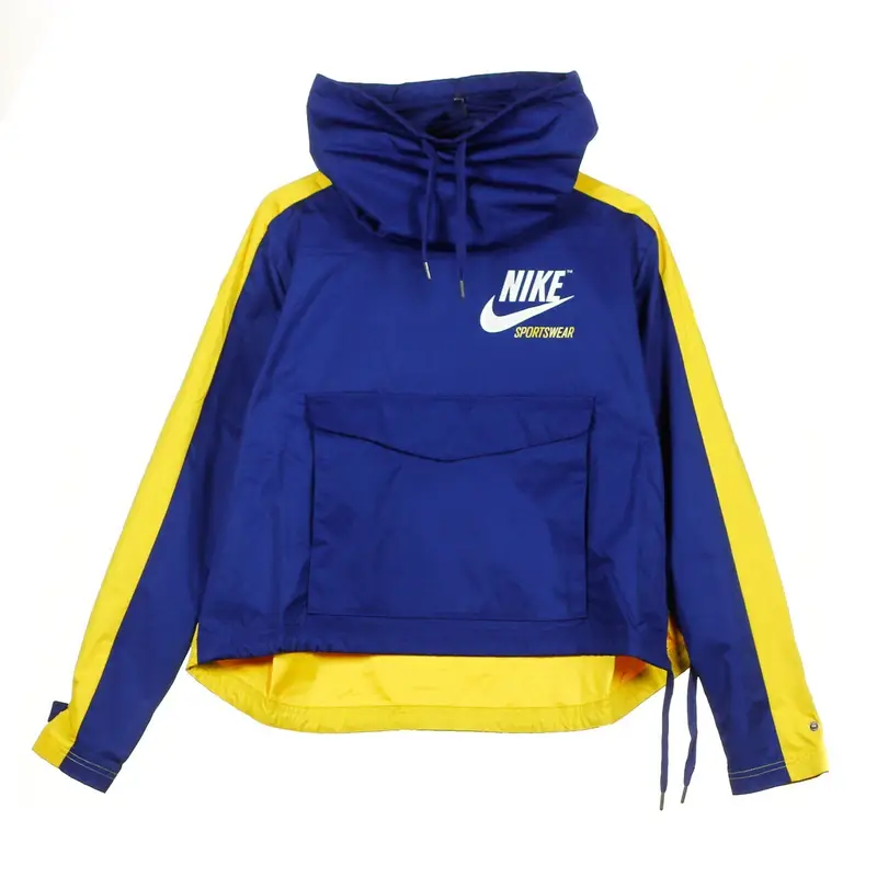 Nike Giacca a Vento Infilabile Donna Jkt Po Archive Deep Royal Blue/vivid Sulfur