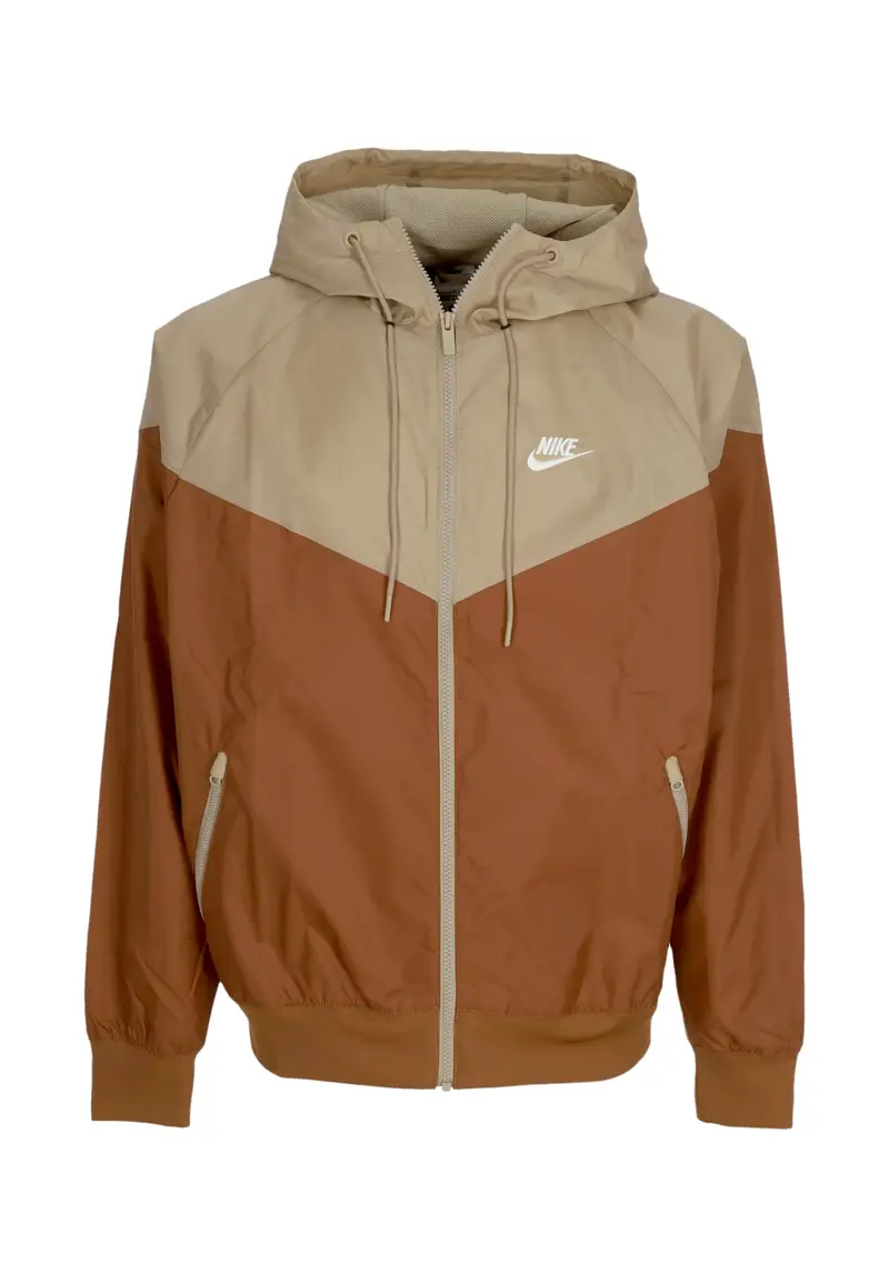 Nike Giacca a Vento Uomo Sportswear Woven Lined Windrunner Hooded Jacket Lt British Tan/khaki/sail
