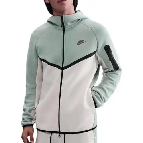 Nike Giacca con Cappuccio a Maniche Lunghe con Zip Color Block Uomo giacche Verde Chiaro HV0949-020