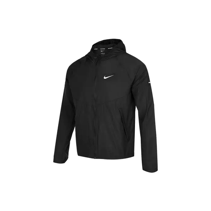Giacca con Cappuccio Woven da Corsa Nike con Stampa Logo Riflettente Uomo Capospalla Nero DD4747-010 4XL