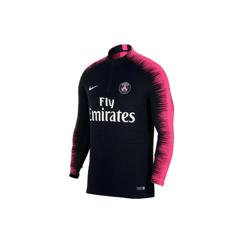 Nike Giacca da Calcio Paris Saint-Germain con Mezza Zip, Stagione 18-19 Giacca da Uomo Nero Rosa 894192-011
