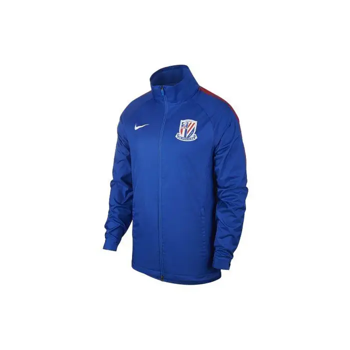 Nike Giacca da Calcio Uomo Logo Stampato Collo Alto Capo Esterno Blu AR4507-480