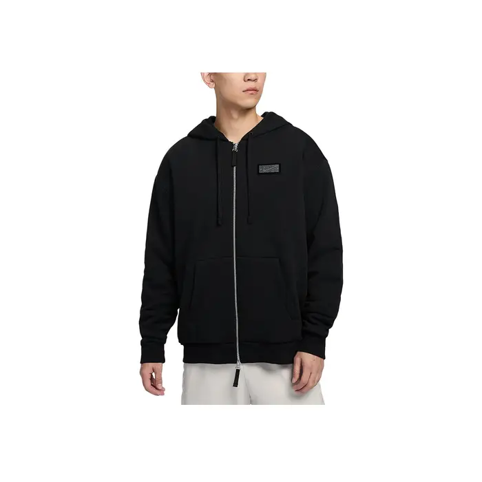 Giacca da uomo Nike Therma-Fit Devin Booker in pile caldo a maniche lunghe con cappuccio e vestibilità ampia Nera HJ3898-010 3XL