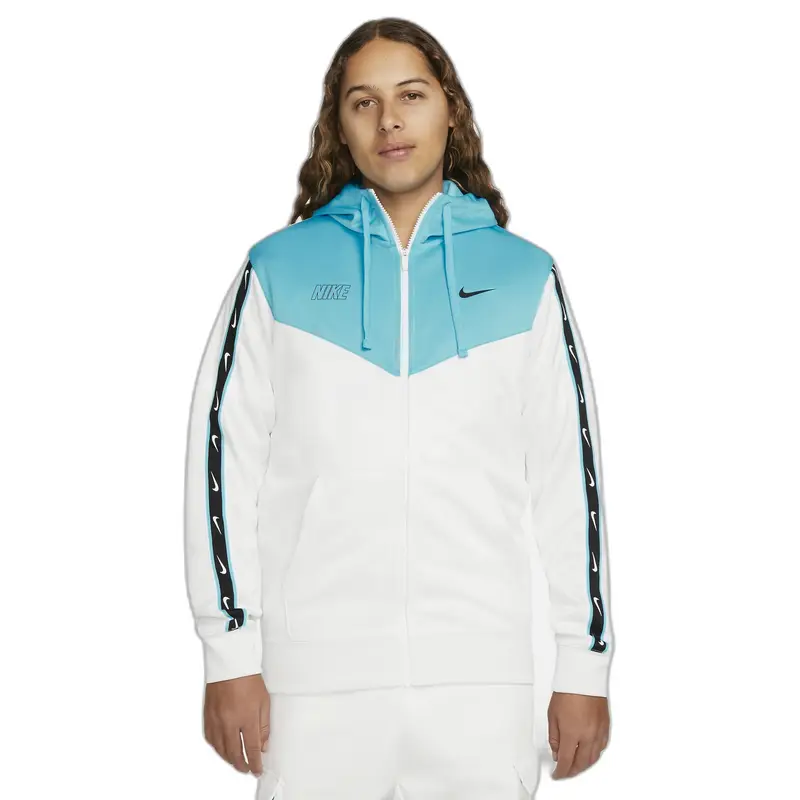 Nike Giacca della tuta con cappuccio e zip Repeat Blanc