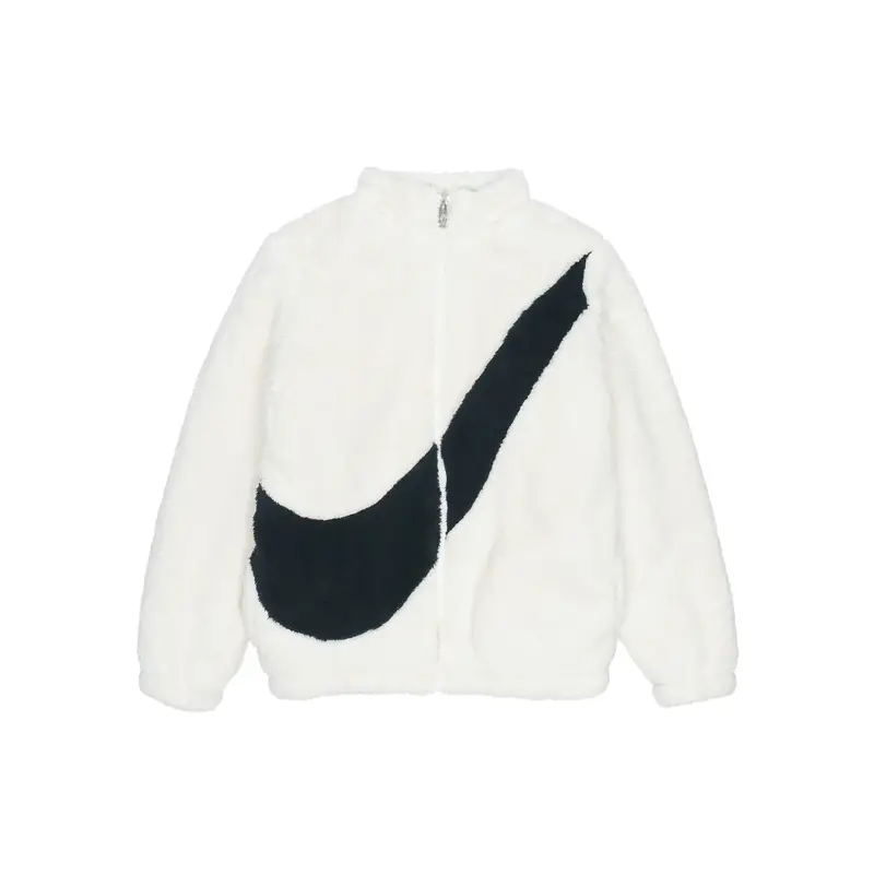 Nike Giacca in Pile Corallo Color Block con Logo e Collo Alto Giacca per Bambini Bianco DV0303-133