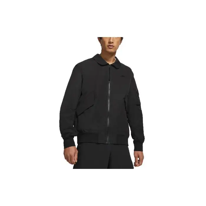 Nike Giacca Monocolore con Collo in Tessuto Sportswear da Uomo Capo Esterno Nero CZ9895-010