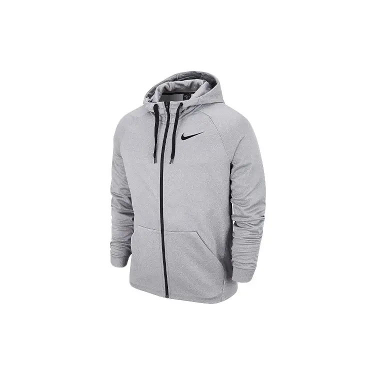 Nike Giacca Sportiva con Cappuccio e Zip Therma da Uomo Capispalla Grigio Carbonio-Etereo AJ4451-091