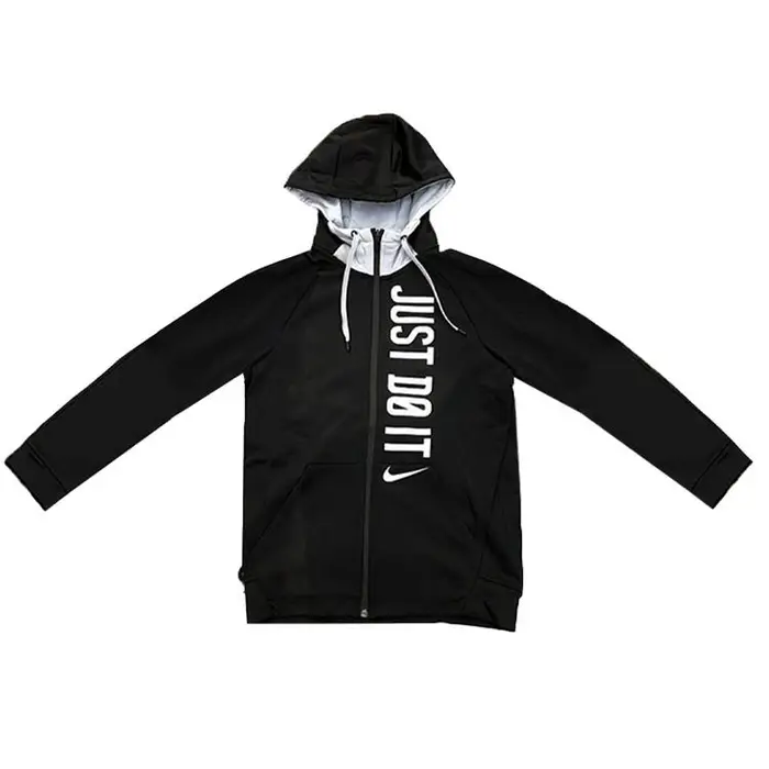 Giacca Uomo Nike Therma Sports Lifestyle Calda Antivento Resistente Cappuccio Lettera Zip Maniche Lunghe Giacche 904922-010 S