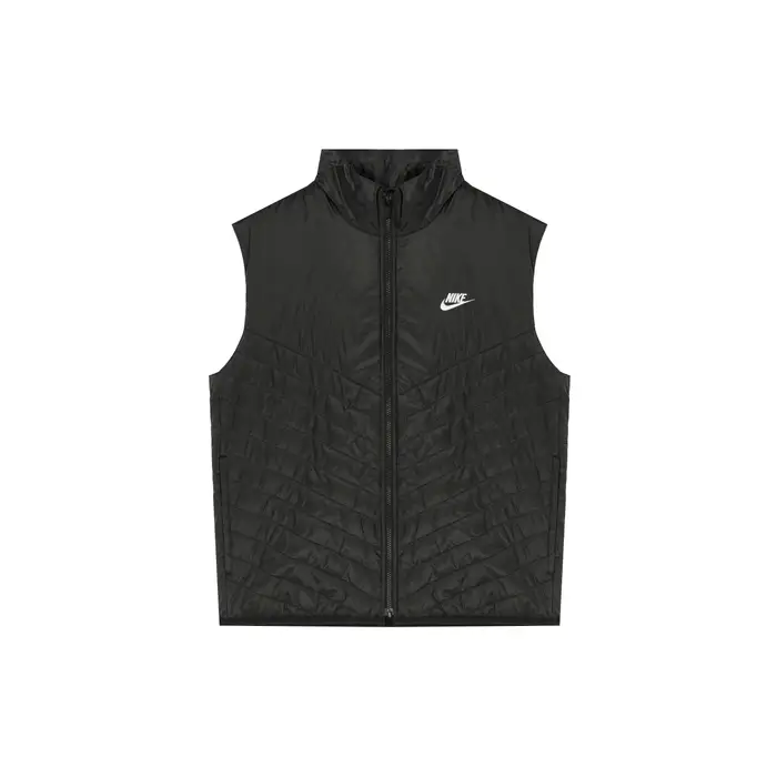 Nike Gilet Uomo Senza Maniche con Zip e Collo Alto Tinta Unita Gilet Nero FB8202-011