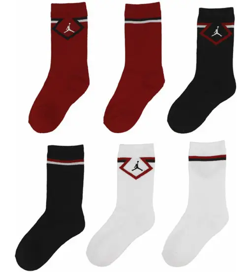 Diamond 3Pk Crew Jr - calzini corti - bambino Red