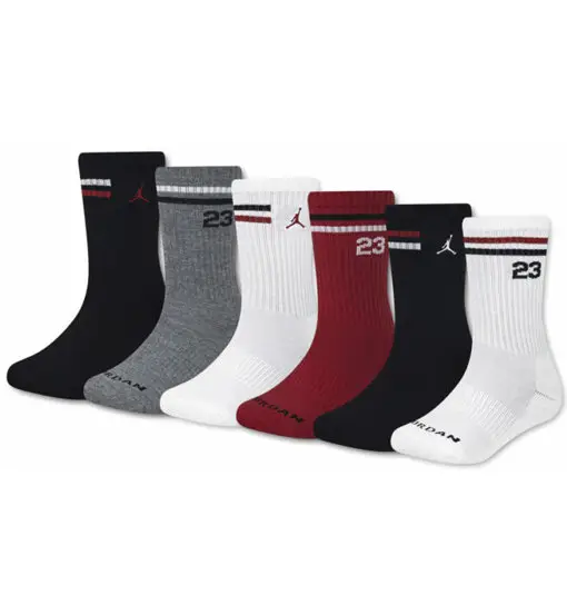 Icon Stripe 6Pk Crew Jr - calzini corti - bambino Black