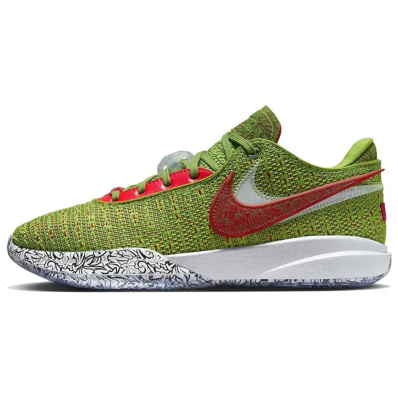 Nike LeBron 20 EP Calza Uomo Sneakers Verde Verde Mela Rosso Università FJ4956-300 40 5