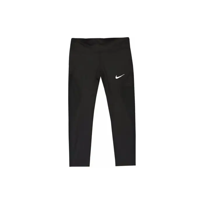 Leggings da Donna Stile Sportivo Retro con Stampa Logo Elasticizzati a Vita Media Gamba Dritta Neri AA4440-010 M