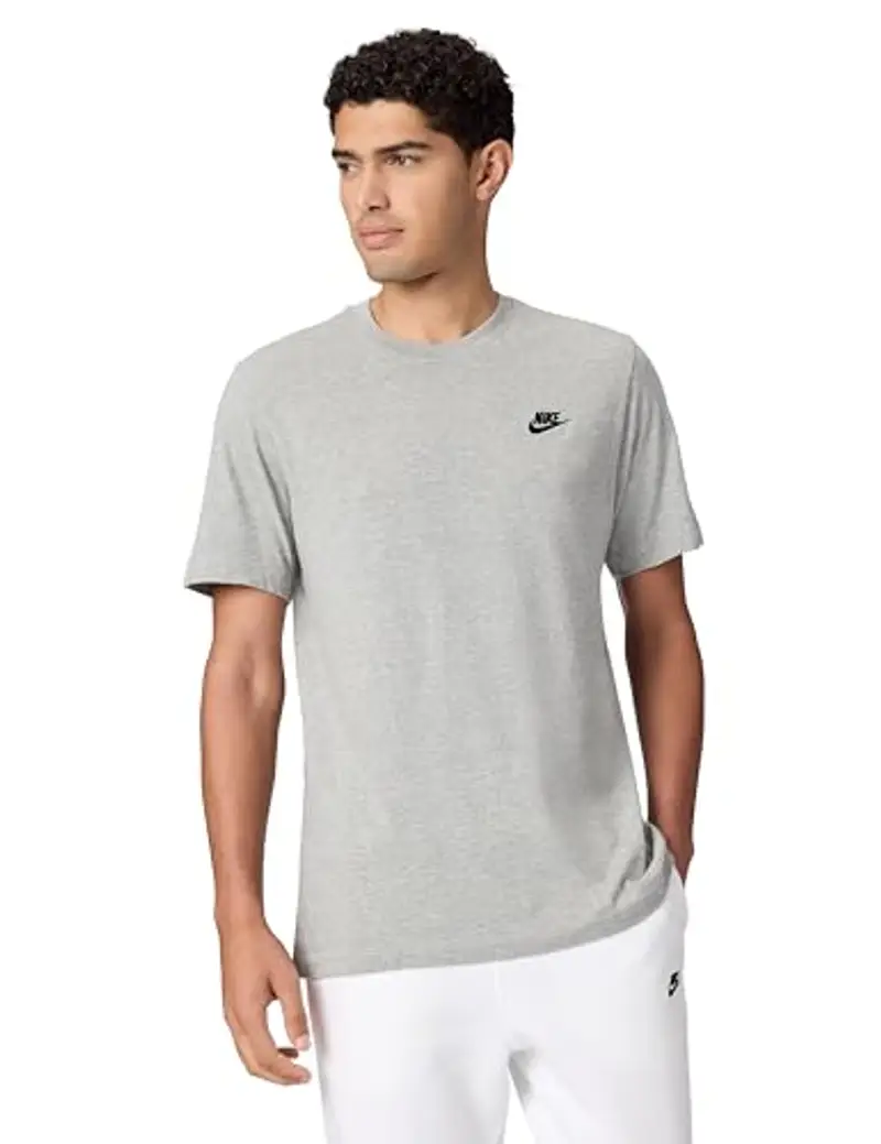 Nike M Nsw Club Tee Maglietta, Dk Grey Heather Black, M Uomo