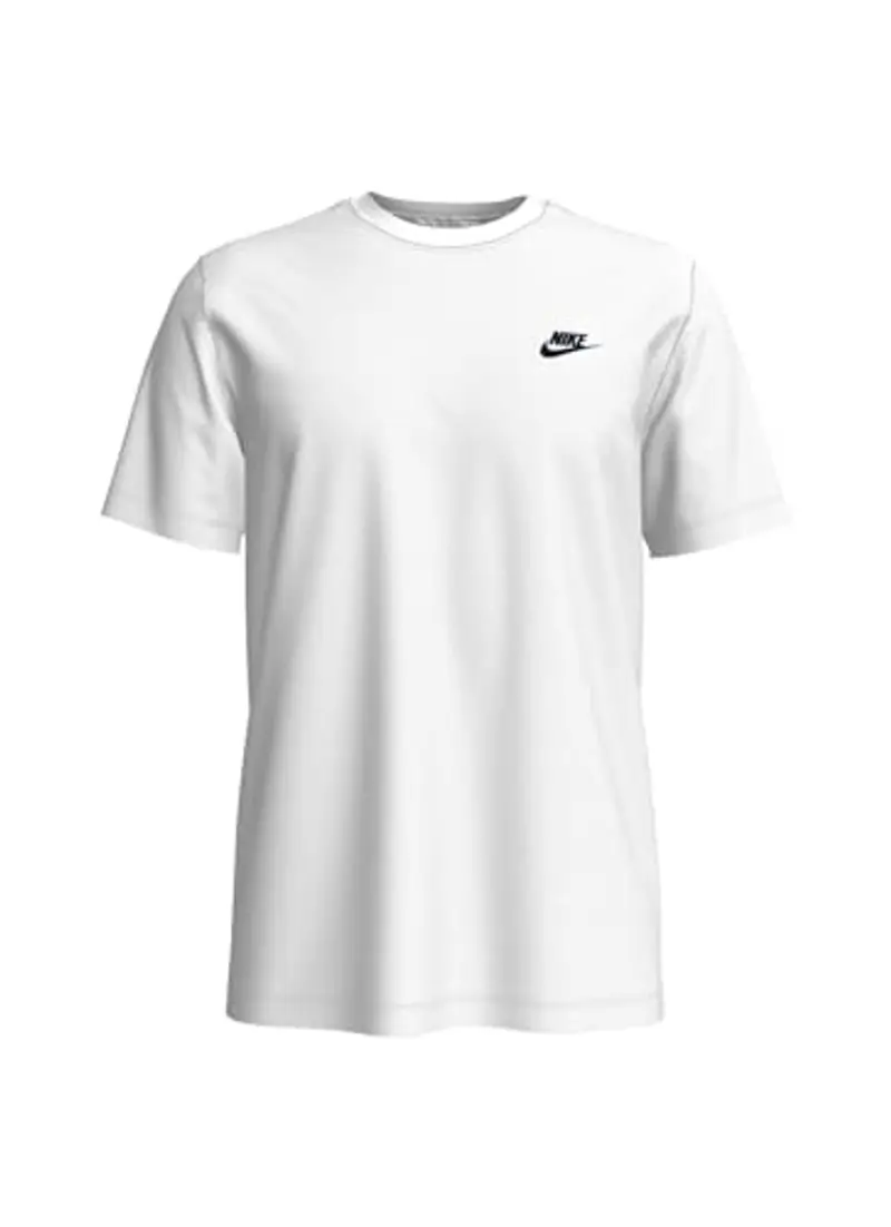Nike Maglietta M NSW Club Tee, Bianco/Nero, Uomo