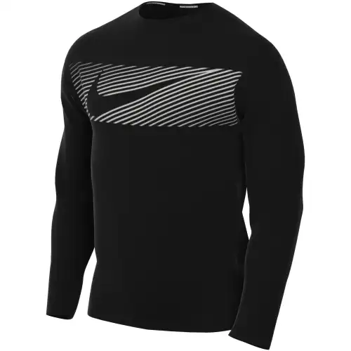Nike Maglia a maniche lunghe Miler Flash Noir