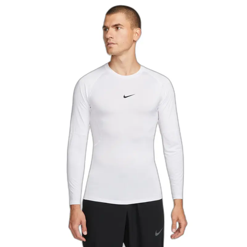 Nike Maglia aderente a maniche lunghe Pro Dri-FIT Blanc