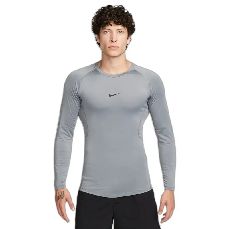 Nike Maglia aderente a maniche lunghe Pro Gris
