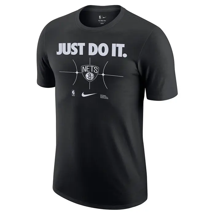 Maglia Basket Nba Nets Just Do It Nero Bianco Uomo
