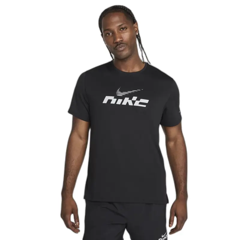 Nike Maglia Miler Flash Noir