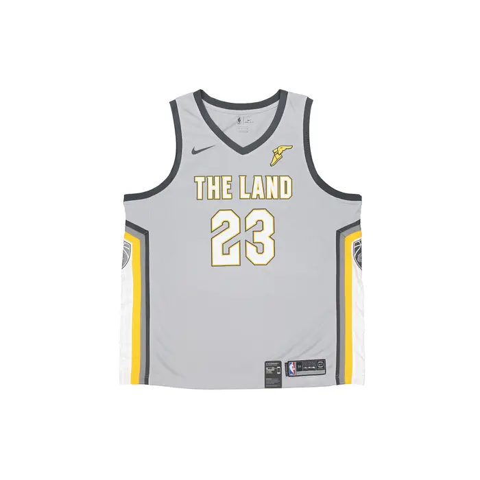 Maglia Nike NBA Swingman City Edition - Cavaliers LeBron James #23 Uomo Grigio 912087-007 M