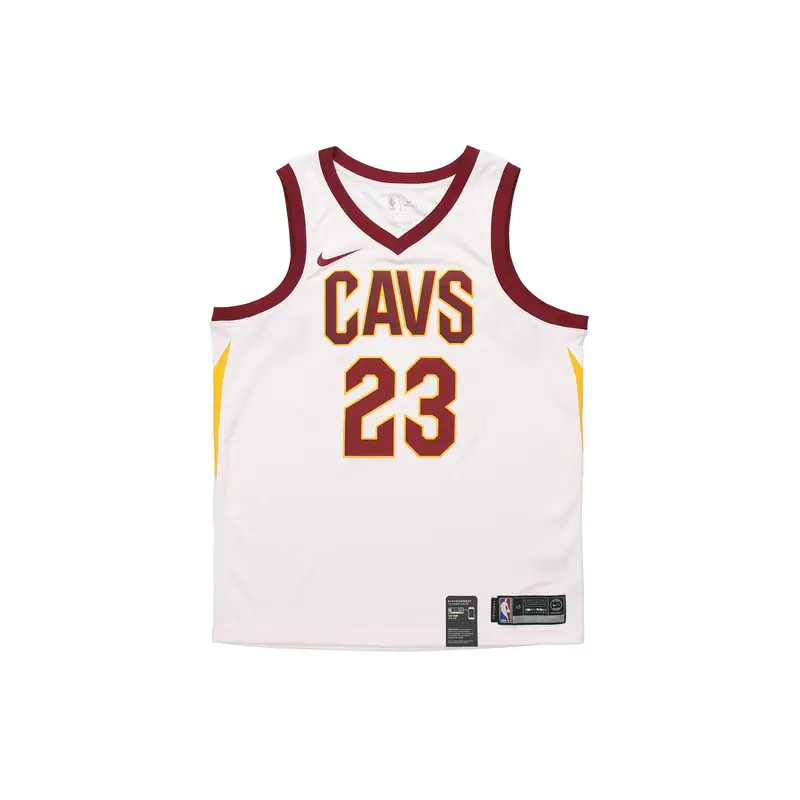 Nike Maglia NBA Swingman - Cleveland Cavaliers LeBron James #23 Edizione Limitata Maglia da Uomo Bianca 864409-100 2XL