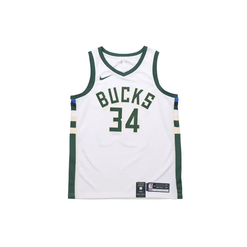Nike Maglia Swingman Giannis Antetokounmpo, Milwaukee Bucks N 34 Maglia Uomo Bianca 864429-100
