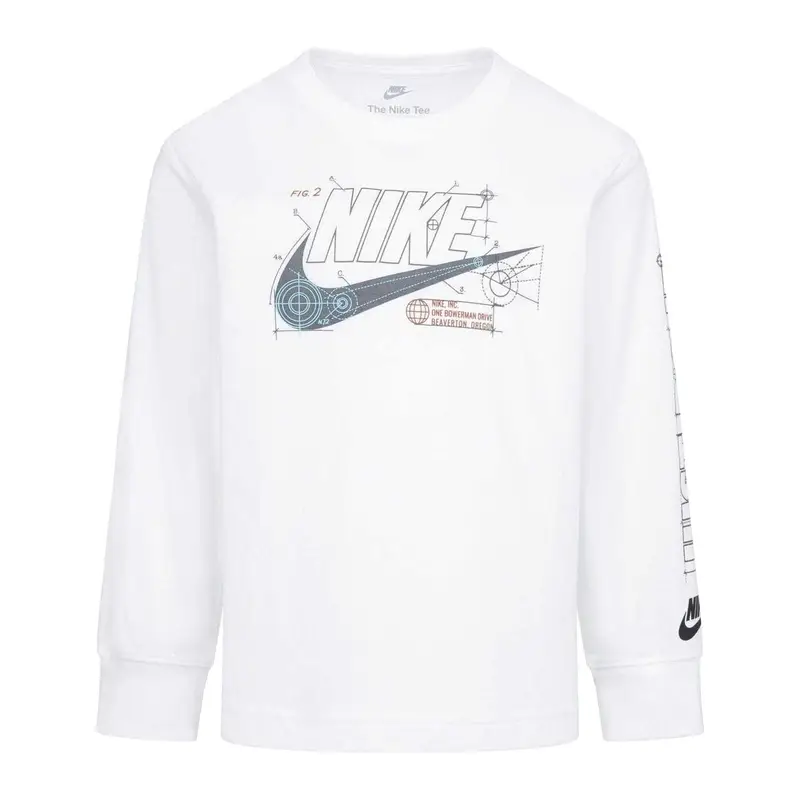 Maglietta a maniche lunghe Nike Boys Future Utility 5 Years bianco
