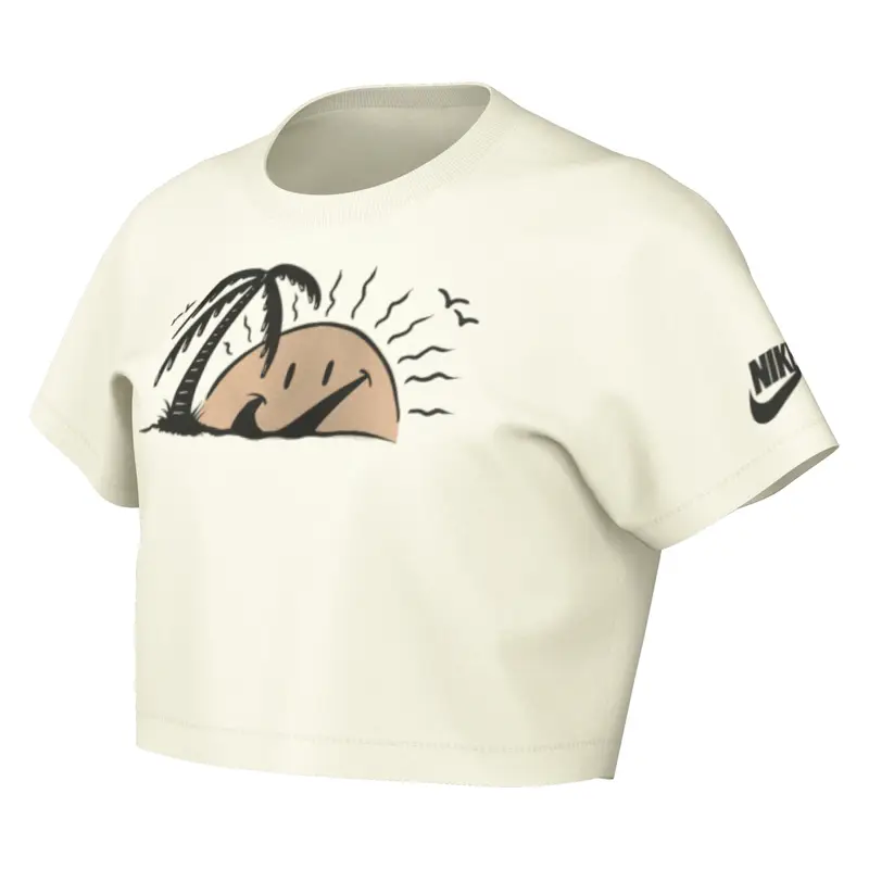 Nike Maglietta da ragazza Sun Swoosh Blanc
