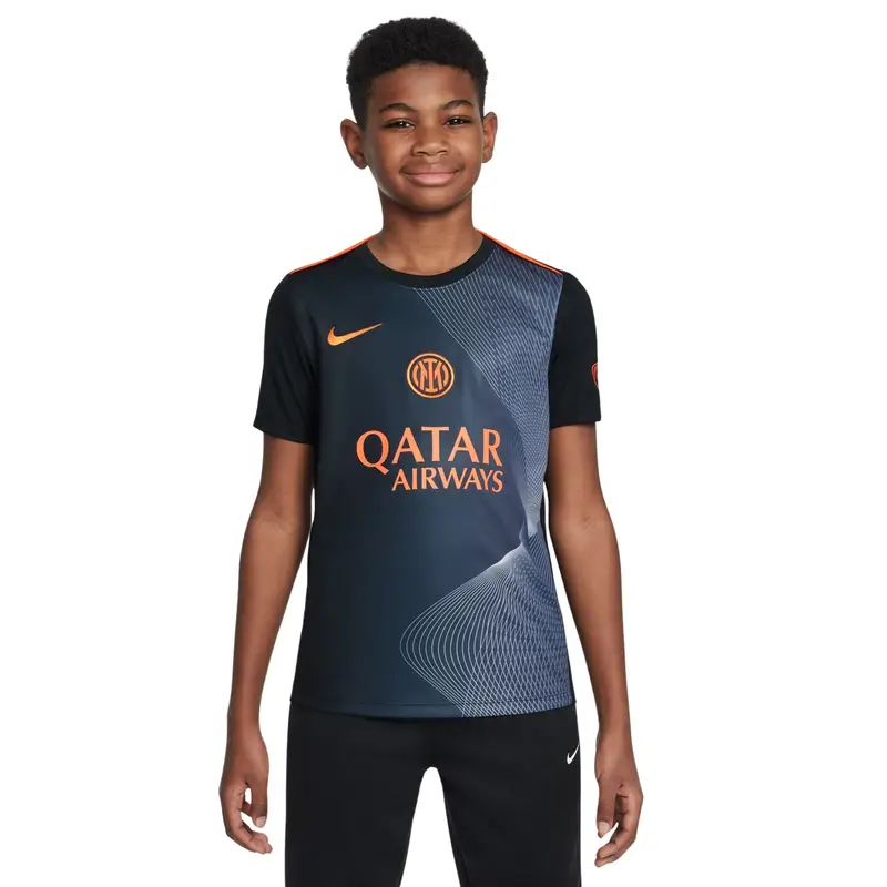 Nike Maglietta Prematch bambino Inter Milan Academy Pro 2025/26 Noir