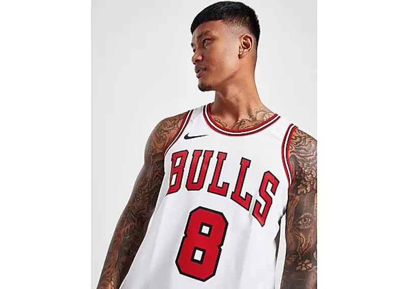 Nike NBA Chicago Bulls Lavine #8 Swingman Jersey, Bianco