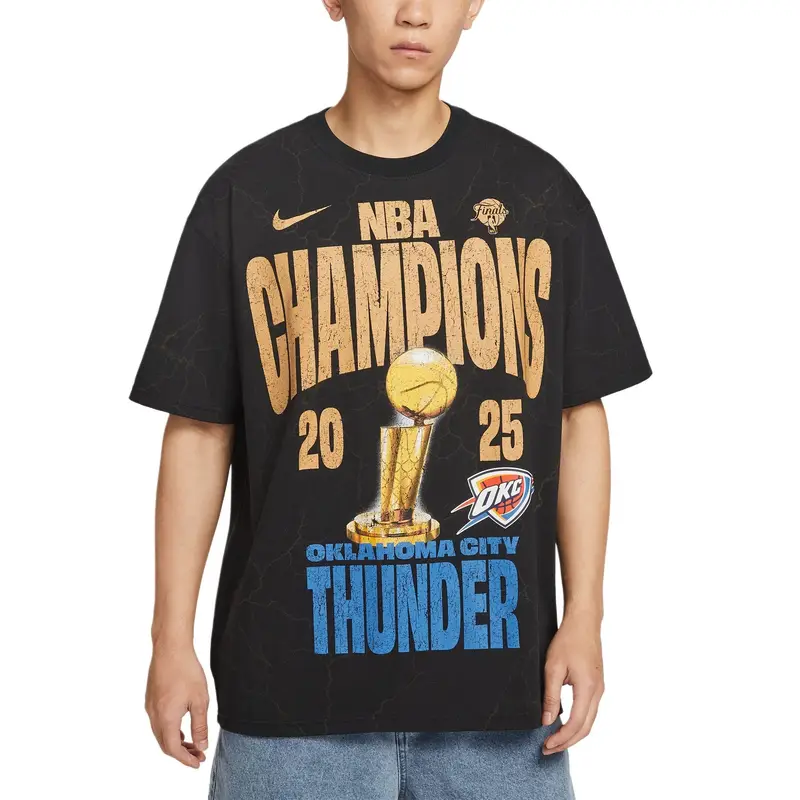 Nike NBA Oklahoma City Thunder Girocollo Comodo Versatile Pullover Spalla Scesa Manica Corta T-Shirt Uomo T-Shirt IU3076-010 4XL