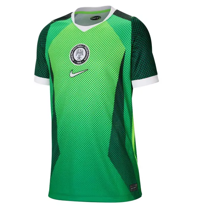 Nigeria 2026 Stadium Home Maglia Maniche Corte Verde Bianco Bambino